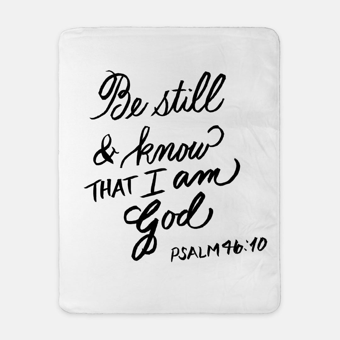Sherpa Blanket - 50" x 60"(BE STILL & KNOW)