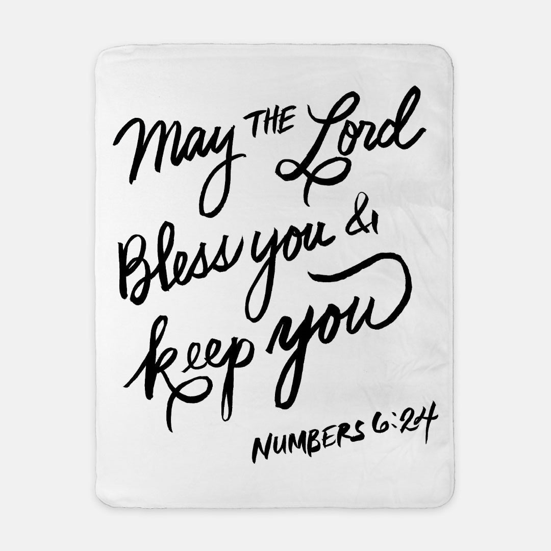 Sherpa Blanket - 50" x 60"(BLESS YOU)