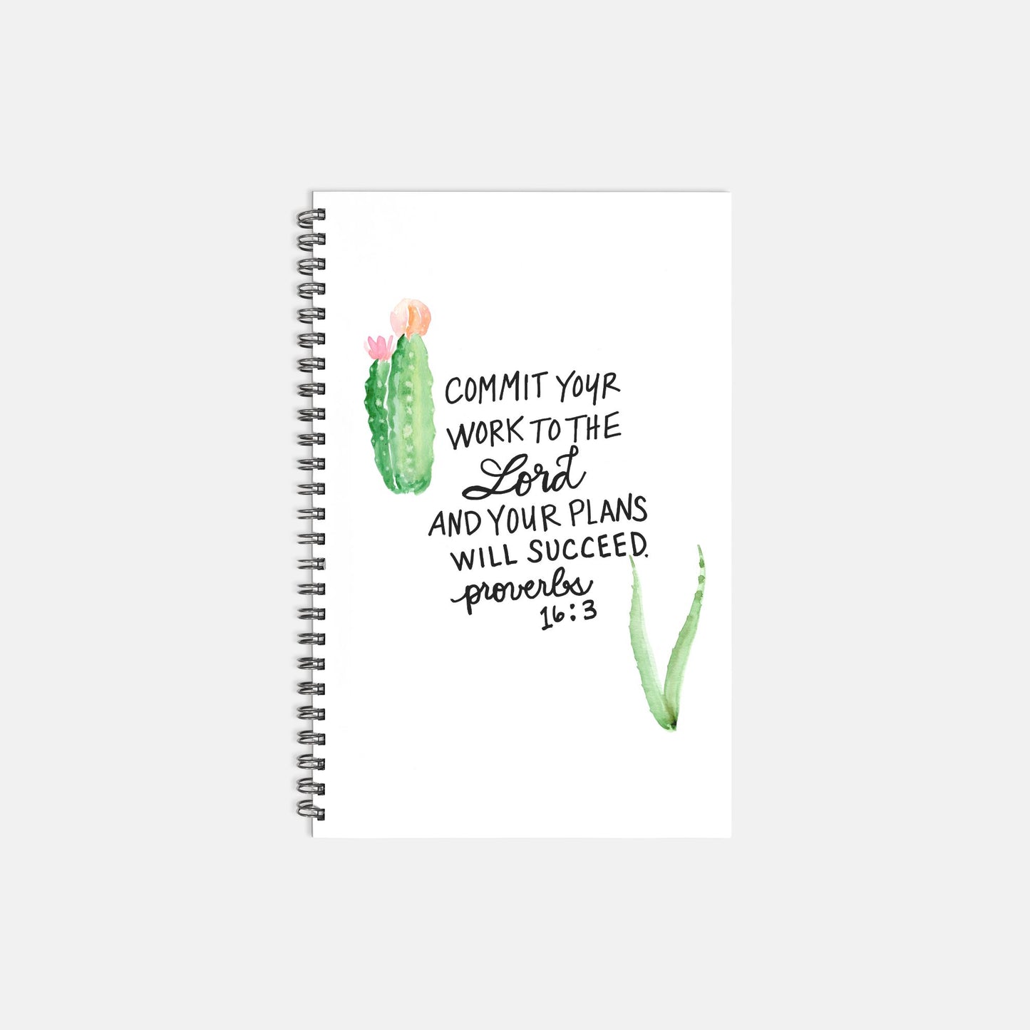 Proverbs 16:3 Journal – Christian Prayer & Goal Setting Notebook | Commit Your Work to the Lord