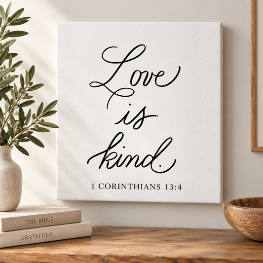 Canvas - Love is KIND -Square, 1.5"