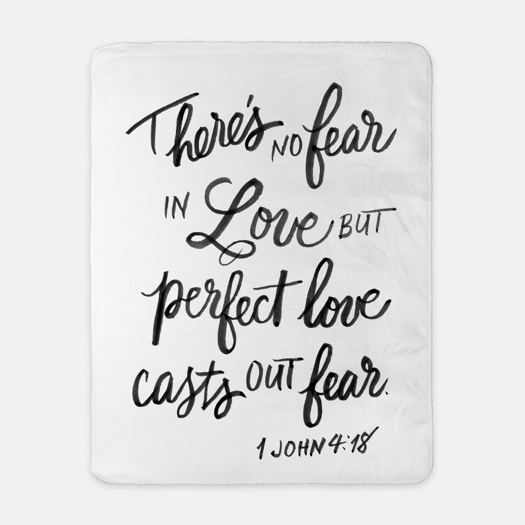 There's No Fear in Love Sherpa Blanket