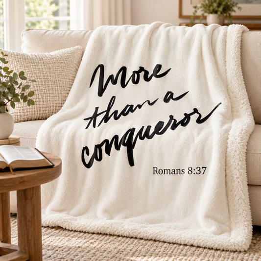 More Than a Conqueror Blanket | Romans 8:37