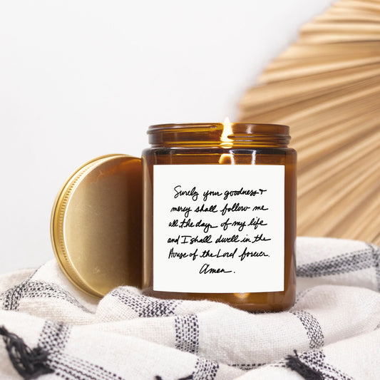 Psalm 23:6 – 9 oz. Christian Candle