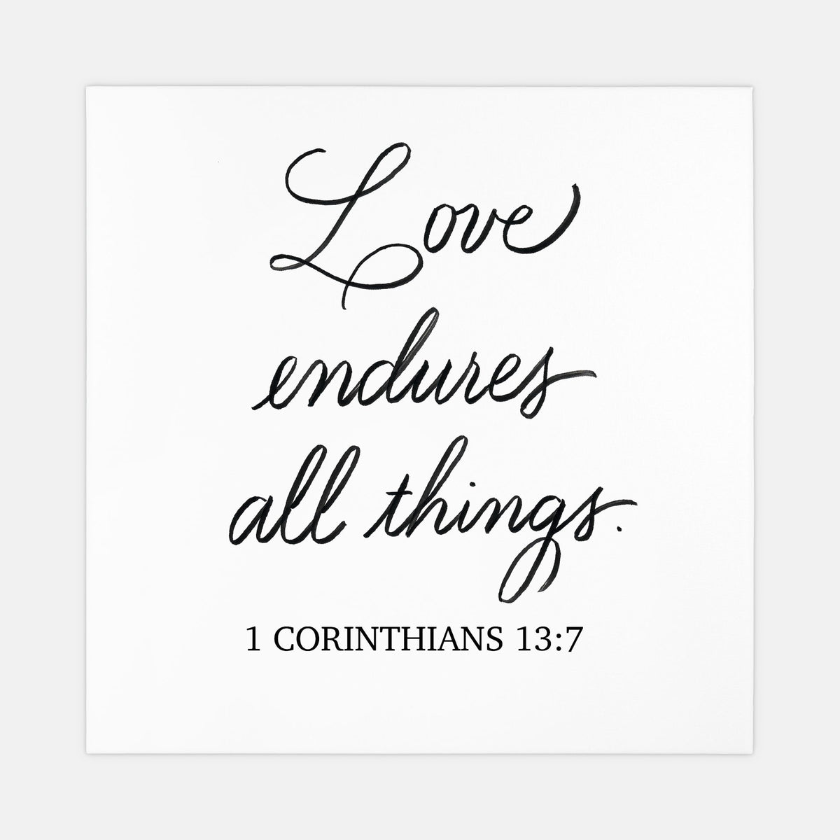 Love Endures All Things – Canvas Wall Art