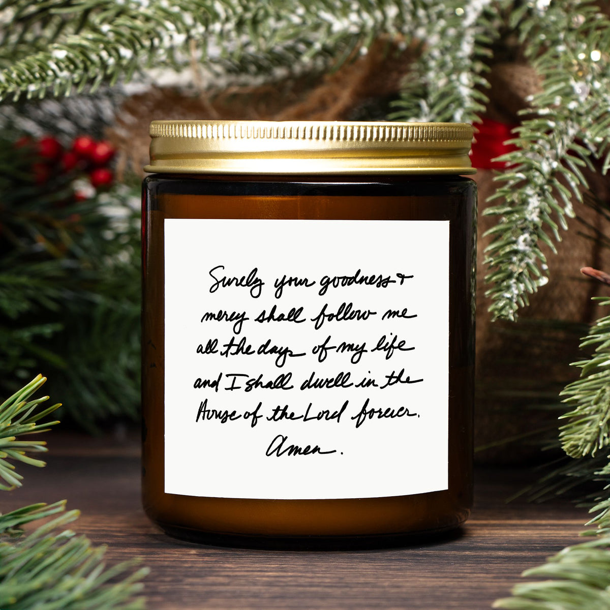 Psalm 23:6 – 9 oz. Christian Candle