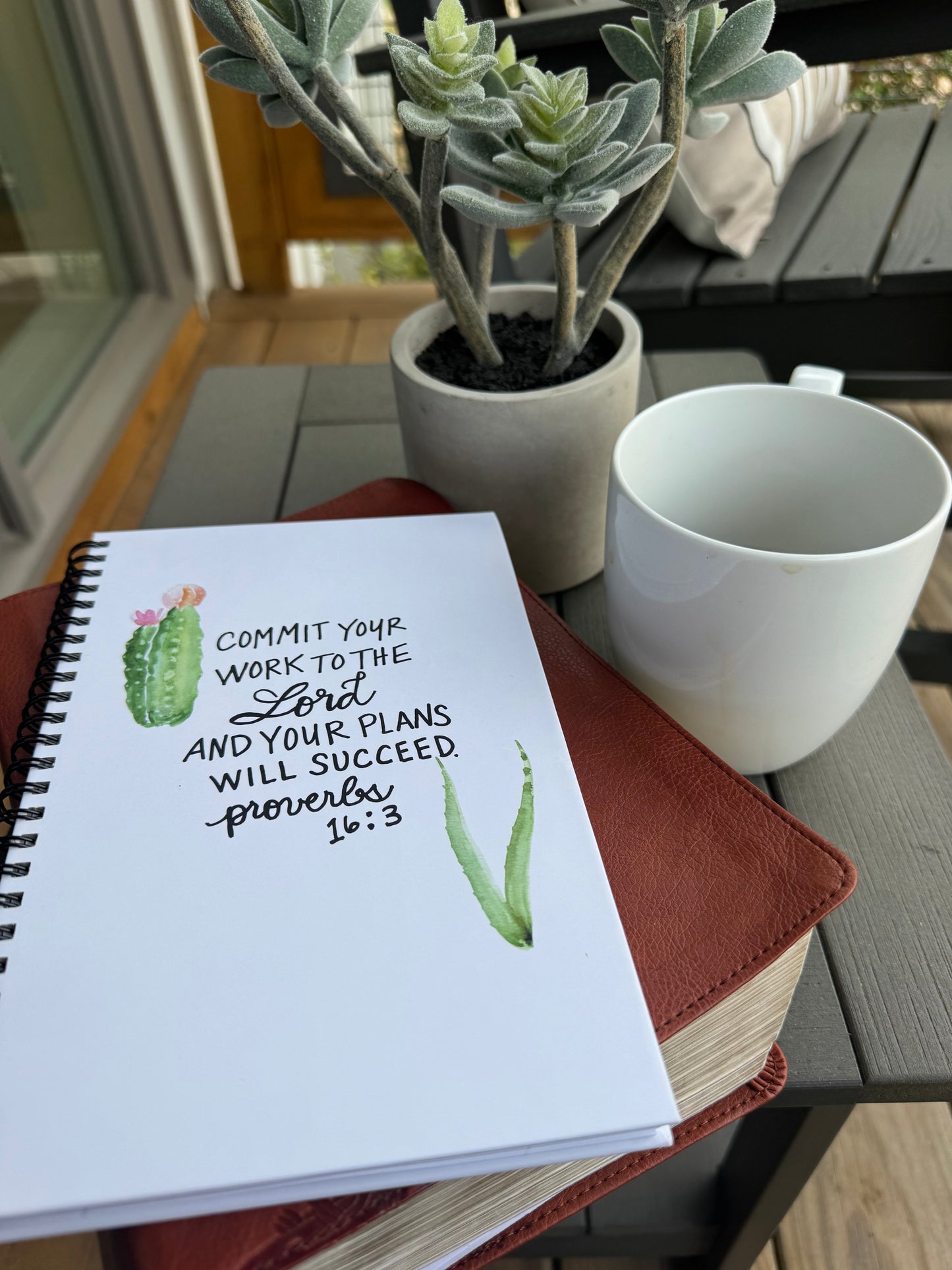 Proverbs 16:3 Journal – Christian Prayer & Goal Setting Notebook | Commit Your Work to the Lord