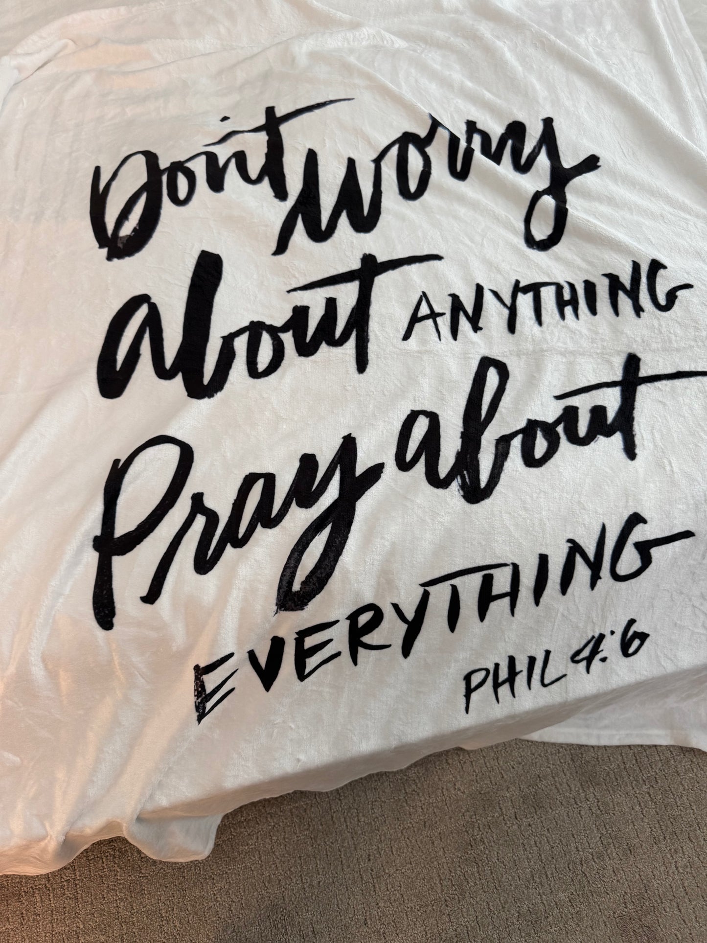 Sherpa Blanket – Philippians 4:6 – Cozy Faith Encouragement