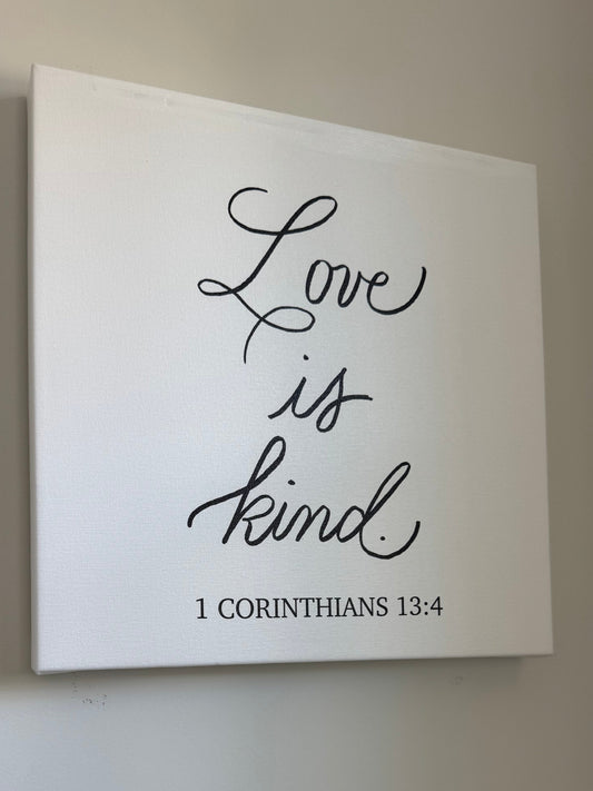 Canvas - Love is KIND -Square, 1.5"