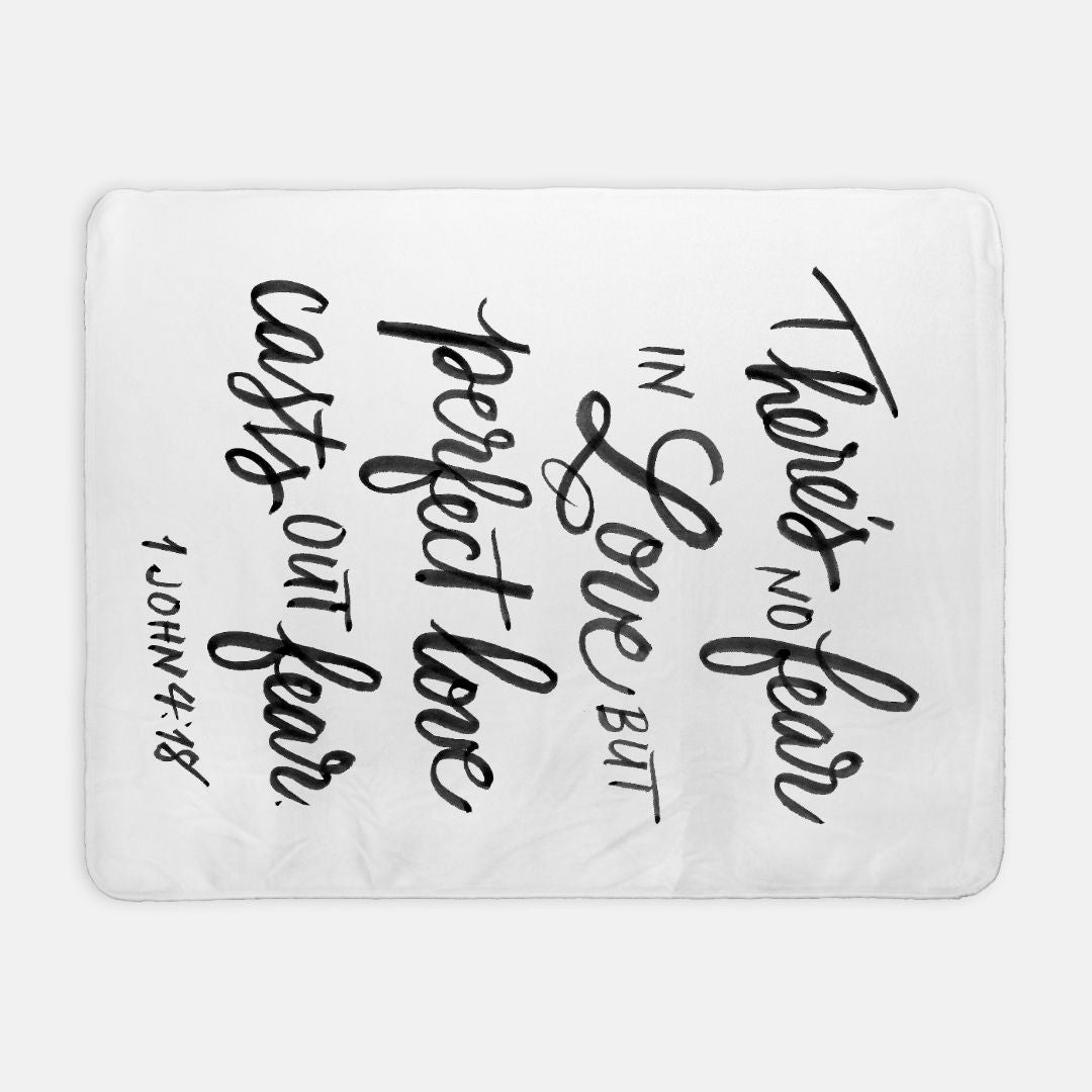 There's No Fear in Love Sherpa Blanket