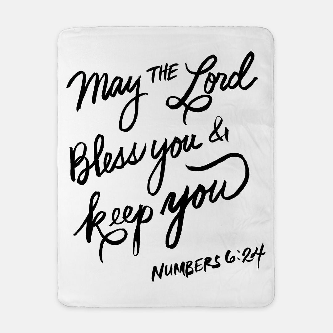 Sherpa Blanket - 50" x 60"(BLESS YOU)