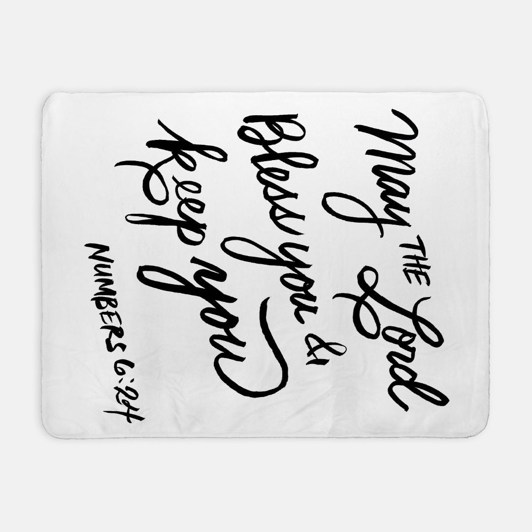 Sherpa Blanket - 50" x 60"(BLESS YOU)