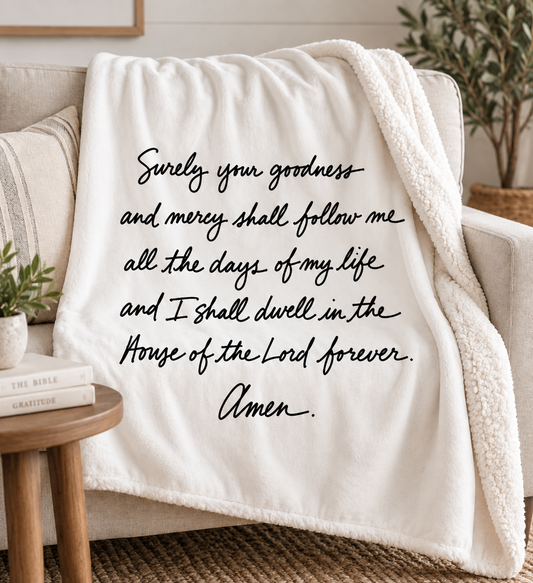 Psalm 23 Sherpa Blanket - 50" x 60"